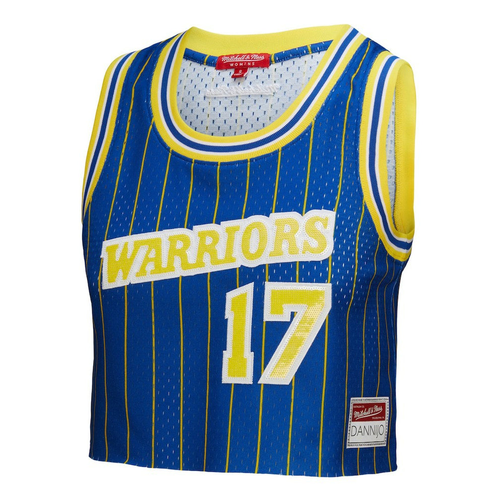 Chris Mullin Golden State Warriors x DANNIJO Women's Fashion Cropped Basketball Jersey for sale Royal | Mitchell & Ness US