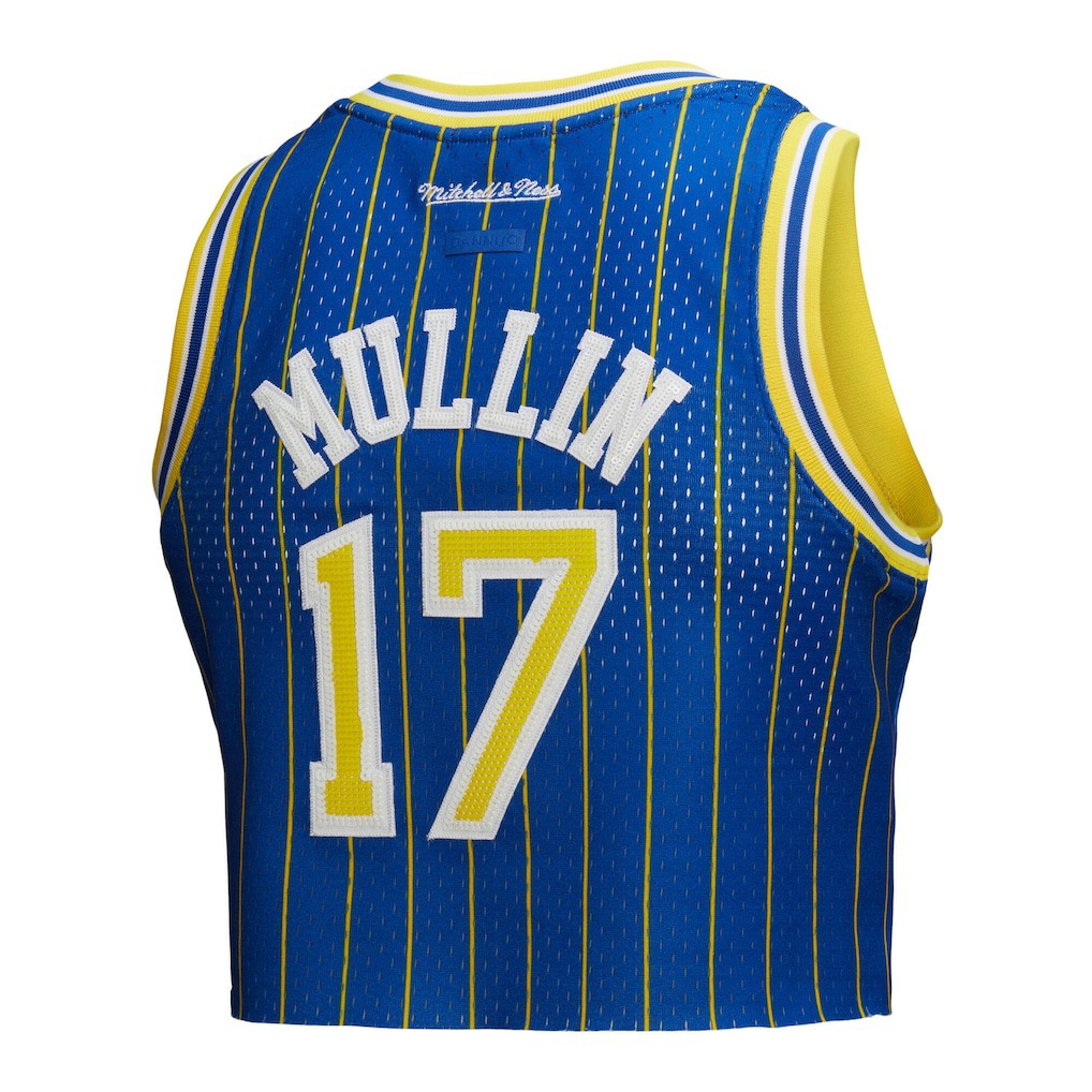 Chris Mullin Golden State Warriors x DANNIJO Women's Fashion Cropped Basketball Jersey for sale Royal | Mitchell & Ness US