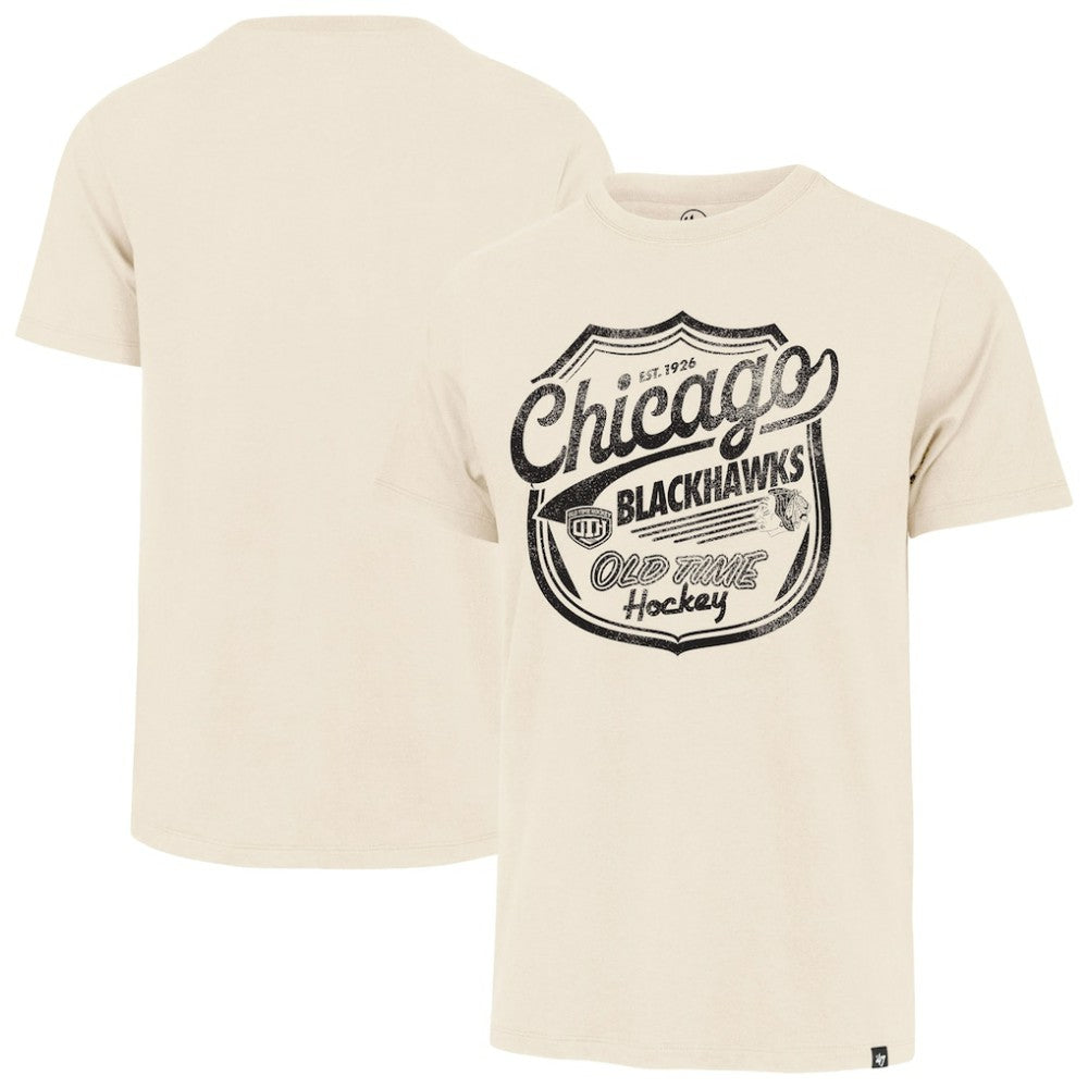 Chicago Blackhawks '47 Poke Check Franklin T-Shirt - Cream - NHL 202209313