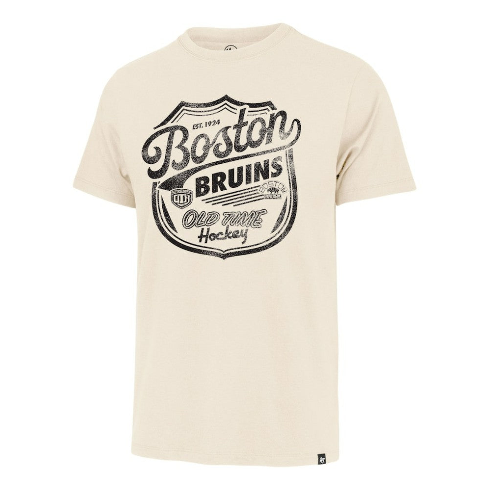 Boston Bruins '47 Poke Check Franklin T-Shirt - Cream - NHL 202209314