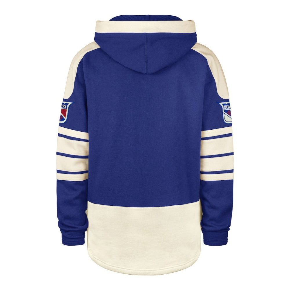 New York Rangers '47 Blue Line Heritage Lacer Pullover Hoodie - Blue - NHL 202209322