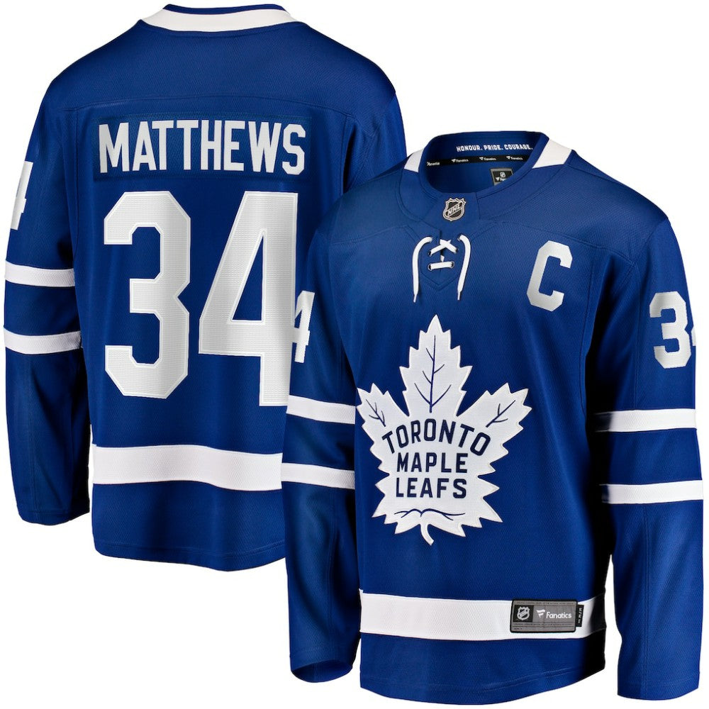 Auston Matthews Toronto Maple Leafs Fanatics Captain Patch Home Breakaway Player Jersey - Blue - NHL 202211386