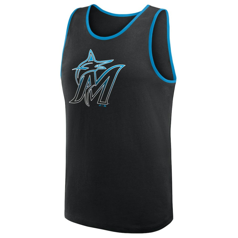 Miami Marlins Logo Athletic Unmatched Success Tank Top - Black - MLB Sale