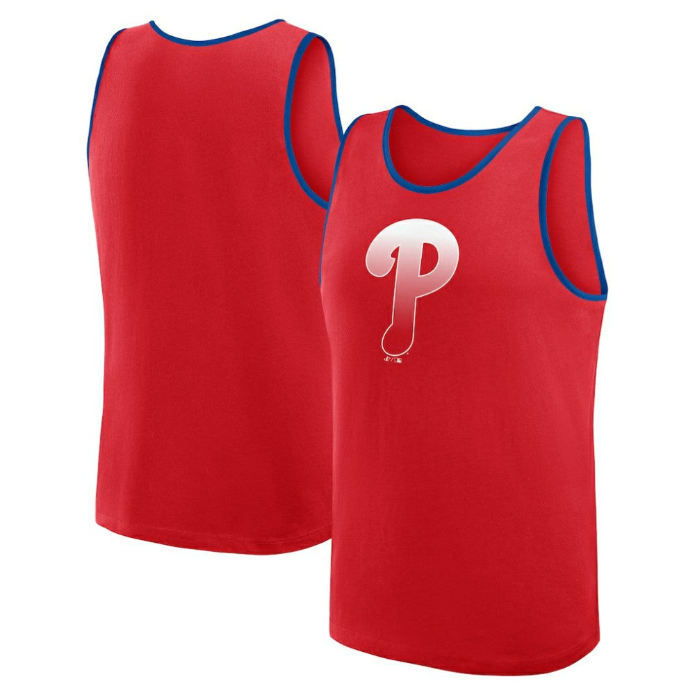 Philadelphia Phillies Logo Athletic Unmatched Success Tank Top - Red - MLB Discount