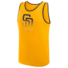 San Diego Padres Logo Athletic Unmatched Success Tank Top - Gold - MLB Lifestyle