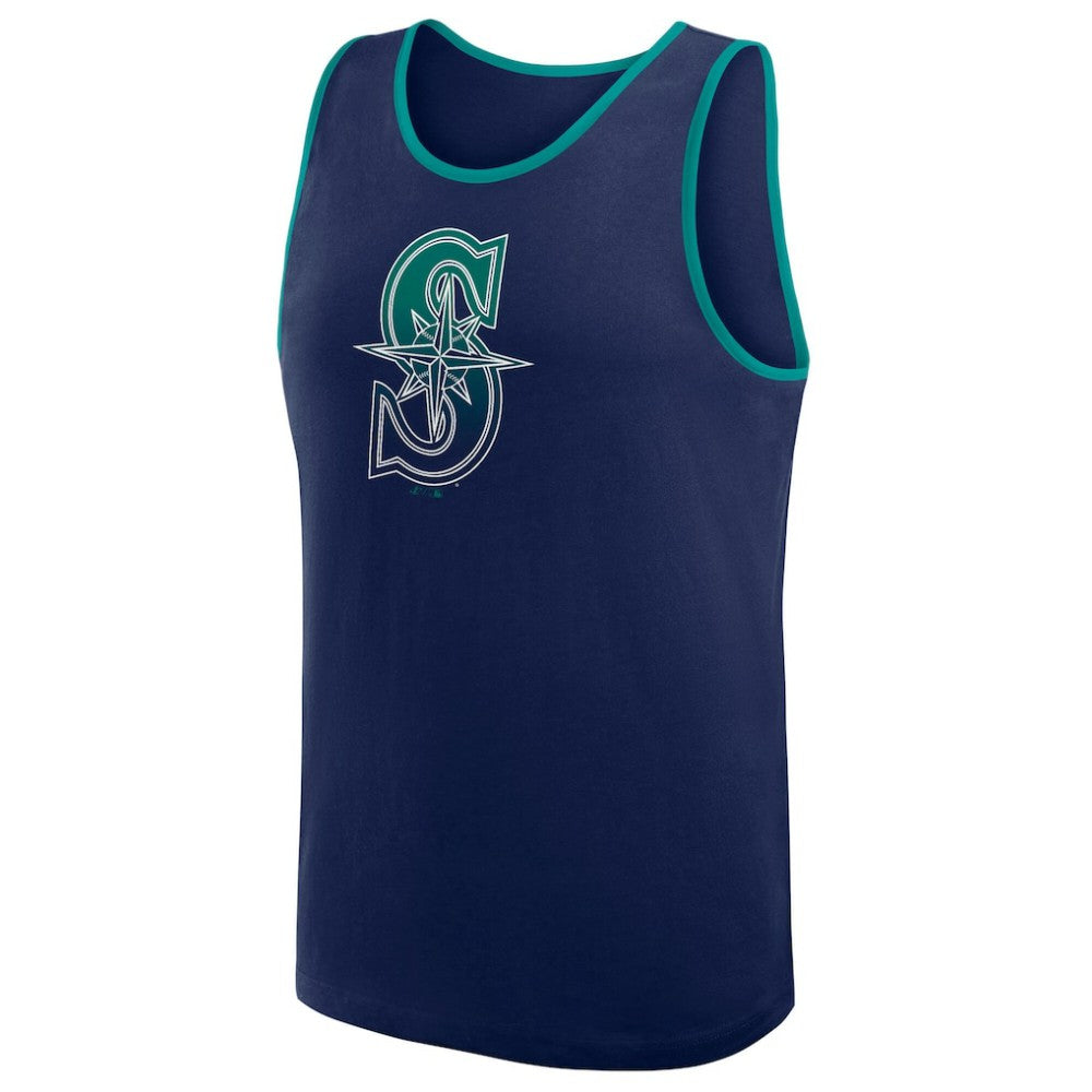Seattle Mariners Logo Athletic Unmatched Success Tank Top - Navy - MLB Lifestyle