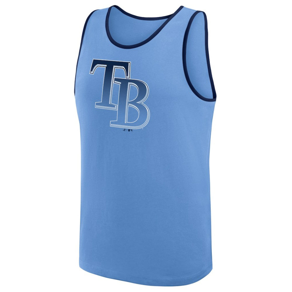 Tampa Bay Rays Logo Athletic Unmatched Success Tank Top - Light Blue - MLB Lifestyle