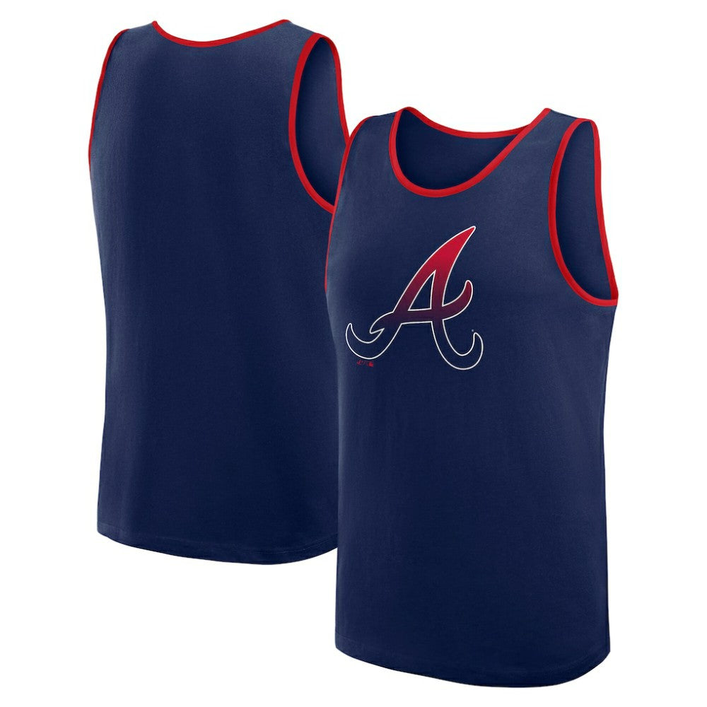 Atlanta Braves Logo Athletic Unmatched Success Tank Top - Navy - MLB on Sale