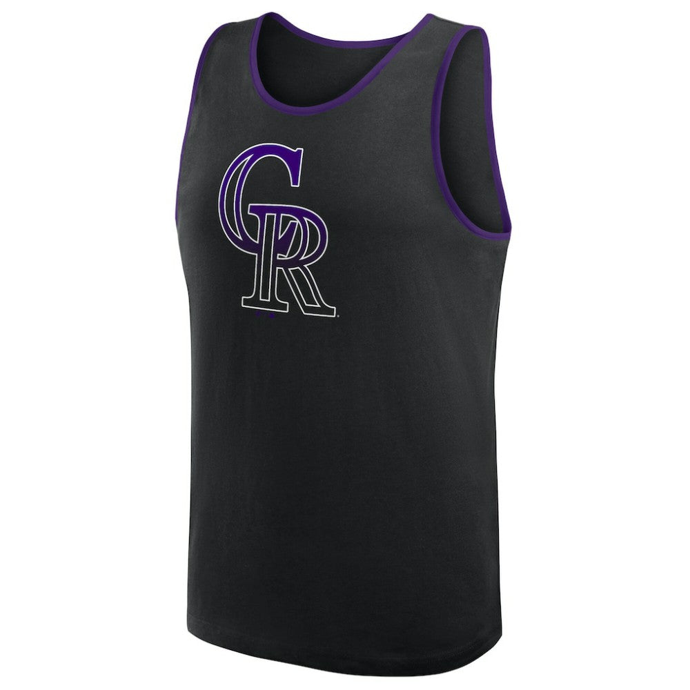 Colorado Rockies Logo Athletic Unmatched Success Tank Top - Black - MLB Discount