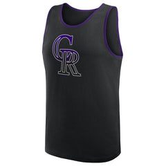Colorado Rockies Logo Athletic Unmatched Success Tank Top - Black - MLB Discount