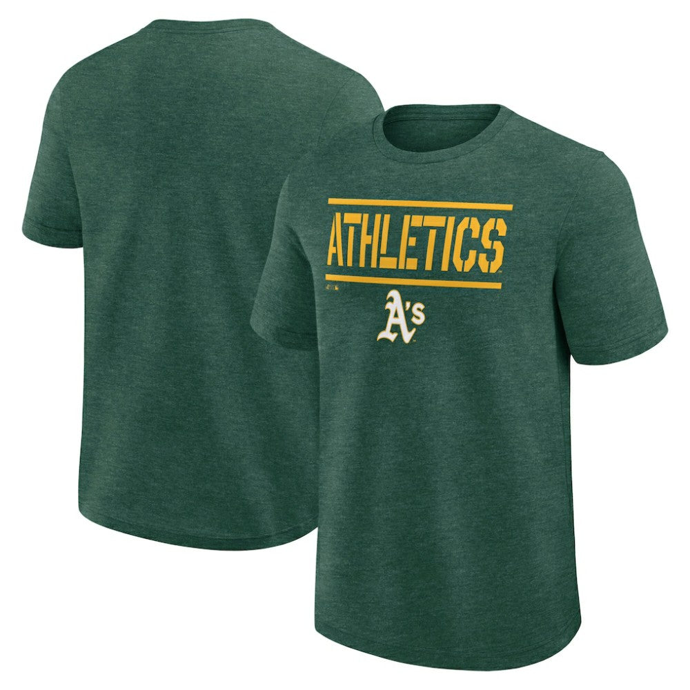 Athletics Logo Athletic Top Notch T-Shirt - Heather Green - MLB Sale