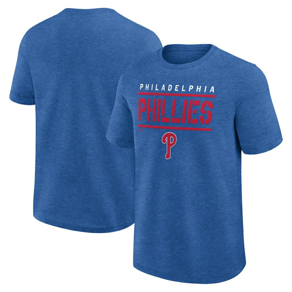 Philadelphia Phillies Logo Athletic Top Notch T-Shirt - Heather Royal - MLB Online