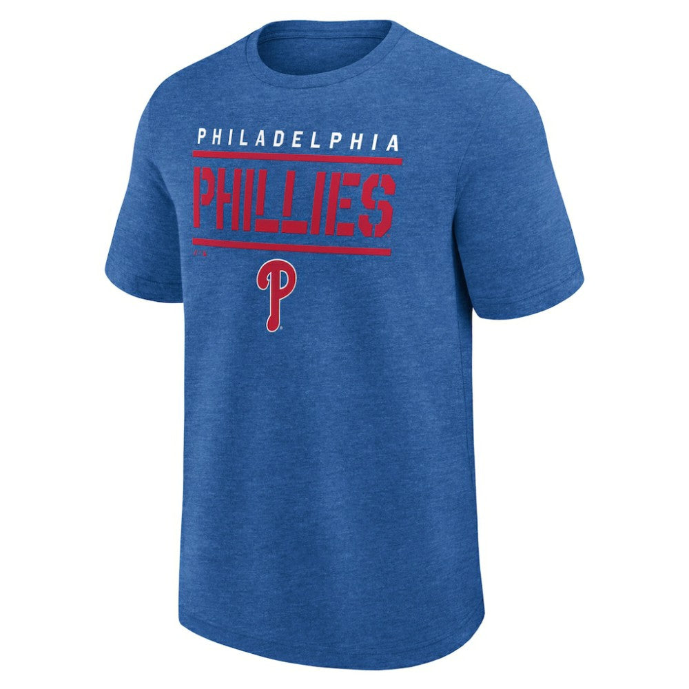 Philadelphia Phillies Logo Athletic Top Notch T-Shirt - Heather Royal - MLB Online