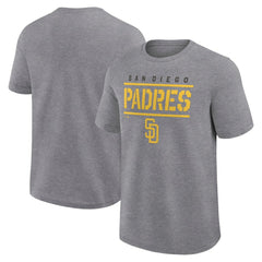 San Diego Padres Logo Athletic Top Notch T-Shirt - Heather Gray - MLB Lifestyle