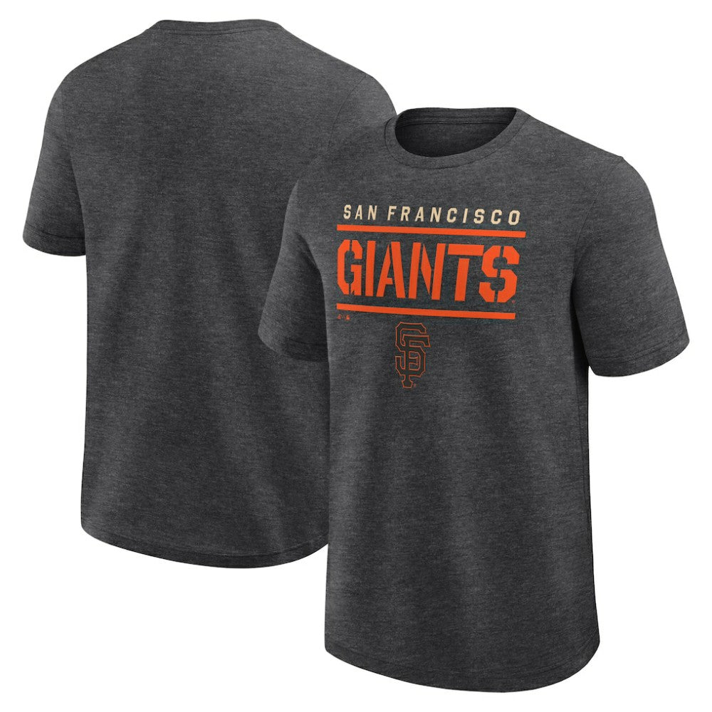 San Francisco Giants Logo Athletic Top Notch T-Shirt - Heather Charcoal - MLB Sale