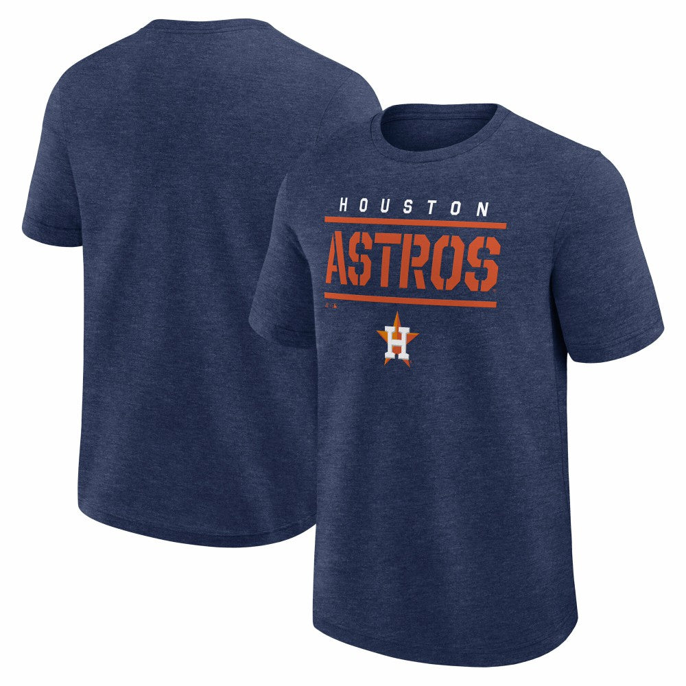 Houston Astros Logo Athletic Top Notch T-Shirt - Heather Navy - MLB Lifestyle