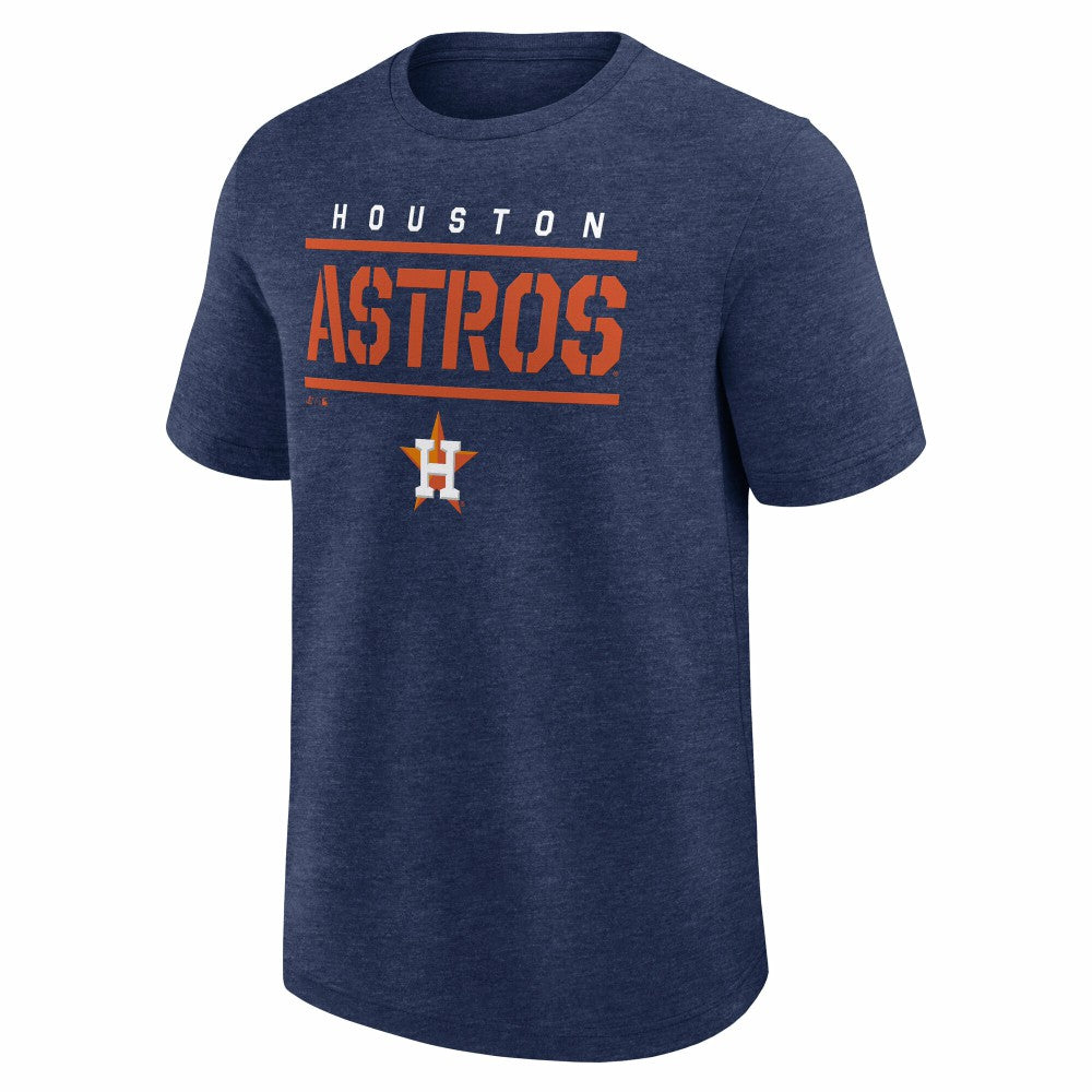 Houston Astros Logo Athletic Top Notch T-Shirt - Heather Navy - MLB Lifestyle