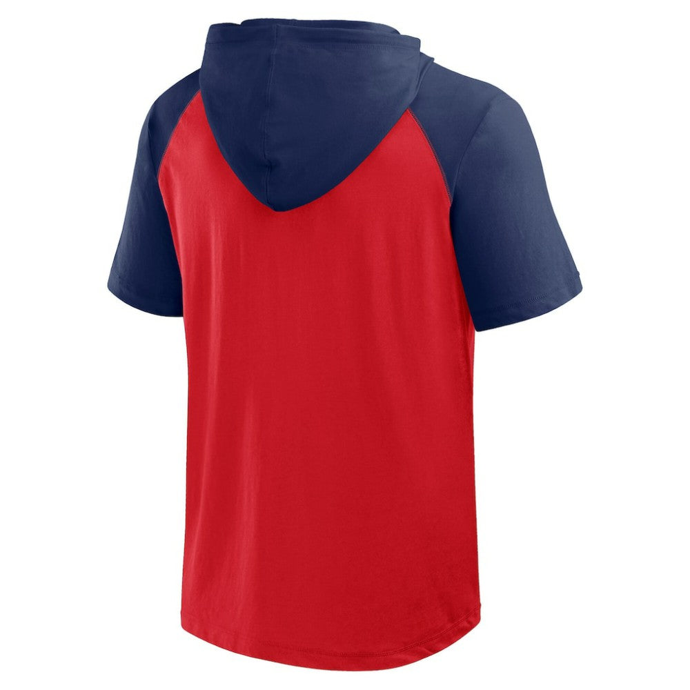 St. Louis Cardinals Logo Athletic Prime Raglan Short Sleeve Hoodie T-Shirt - Red - MLB Online