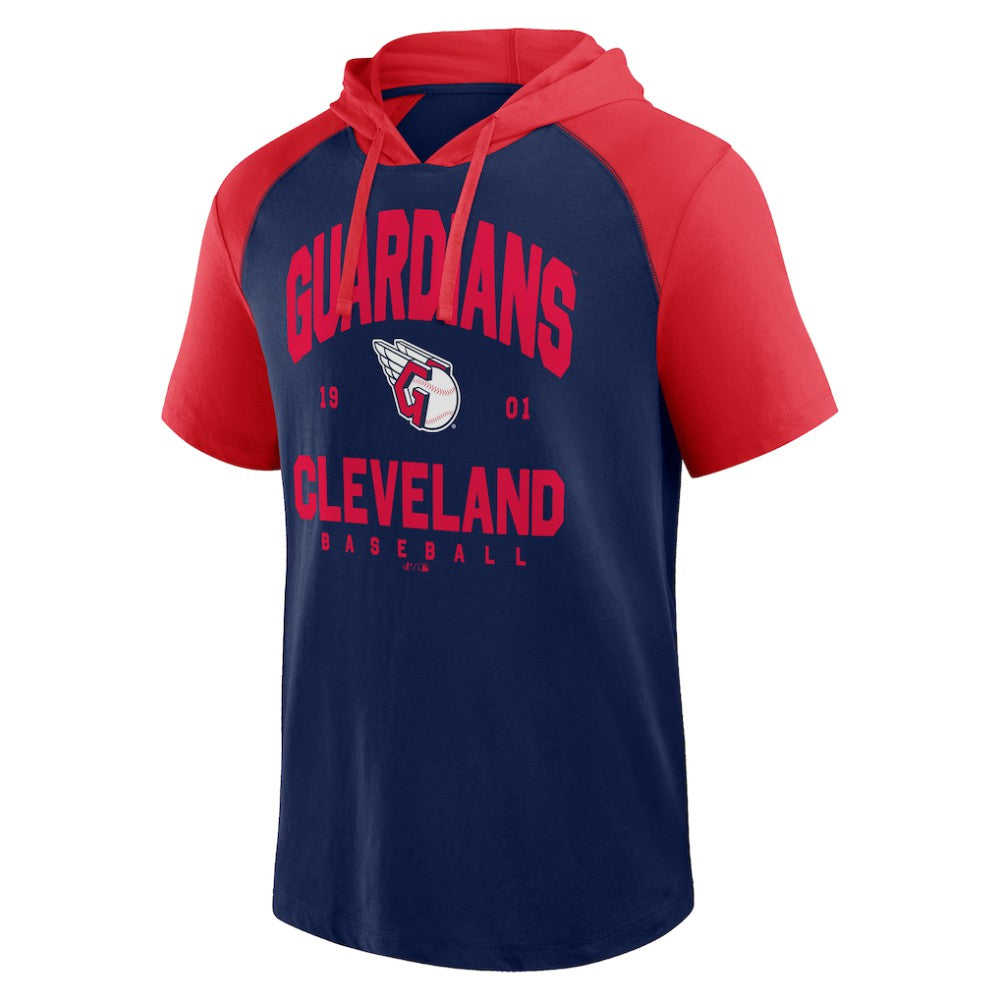 Cleveland Guardians Logo Athletic Prime Hoodie T-Shirt - Navy - MLB Sale