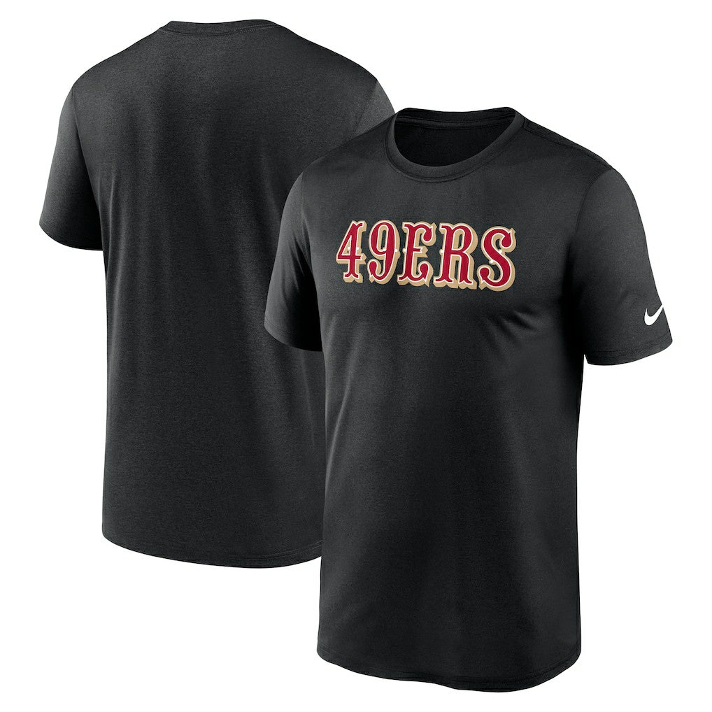 Nike San Francisco 49ers Primetime Legend Wordmark Performance T-Shirt Black