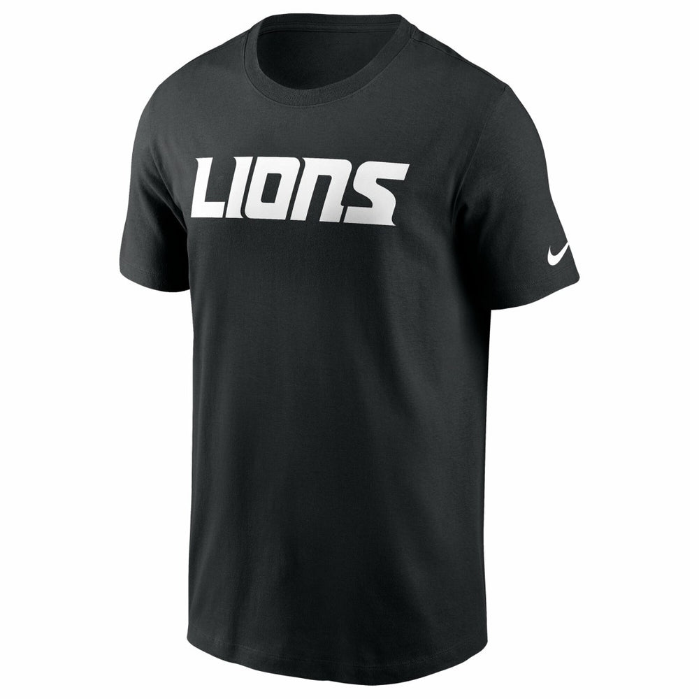 Nike Detroit Lions Primetime Wordmark Essential T-Shirt Black