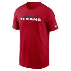 Nike Houston Texans Primetime Wordmark Essential T-Shirt Red