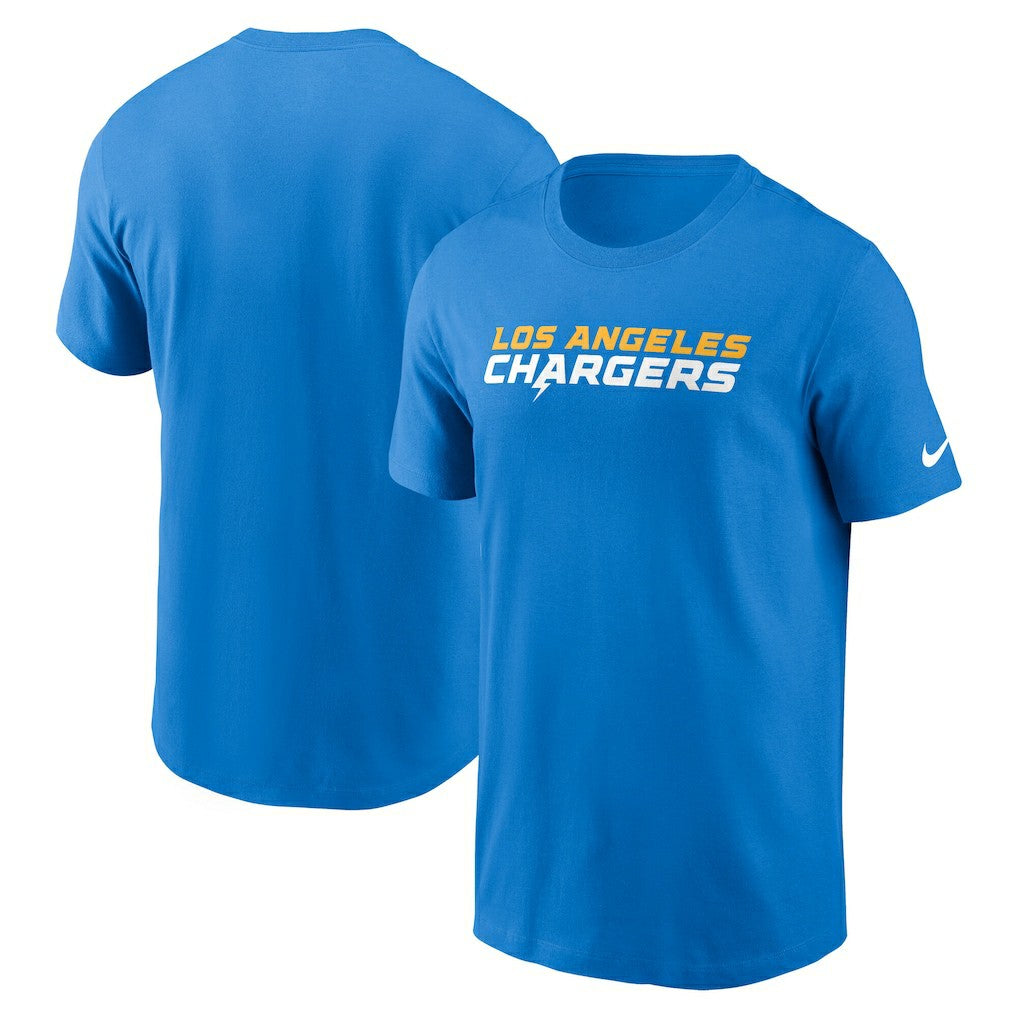 Nike Los Angeles Chargers Primetime Wordmark Essential T-Shirt Powder Blue