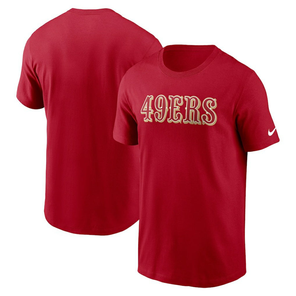 Nike San Francisco 49ers Primetime Wordmark Essential T-Shirt Scarlet