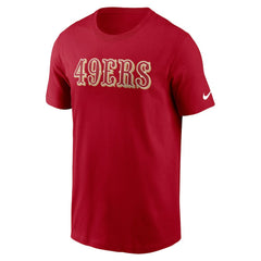Nike San Francisco 49ers Primetime Wordmark Essential T-Shirt Scarlet