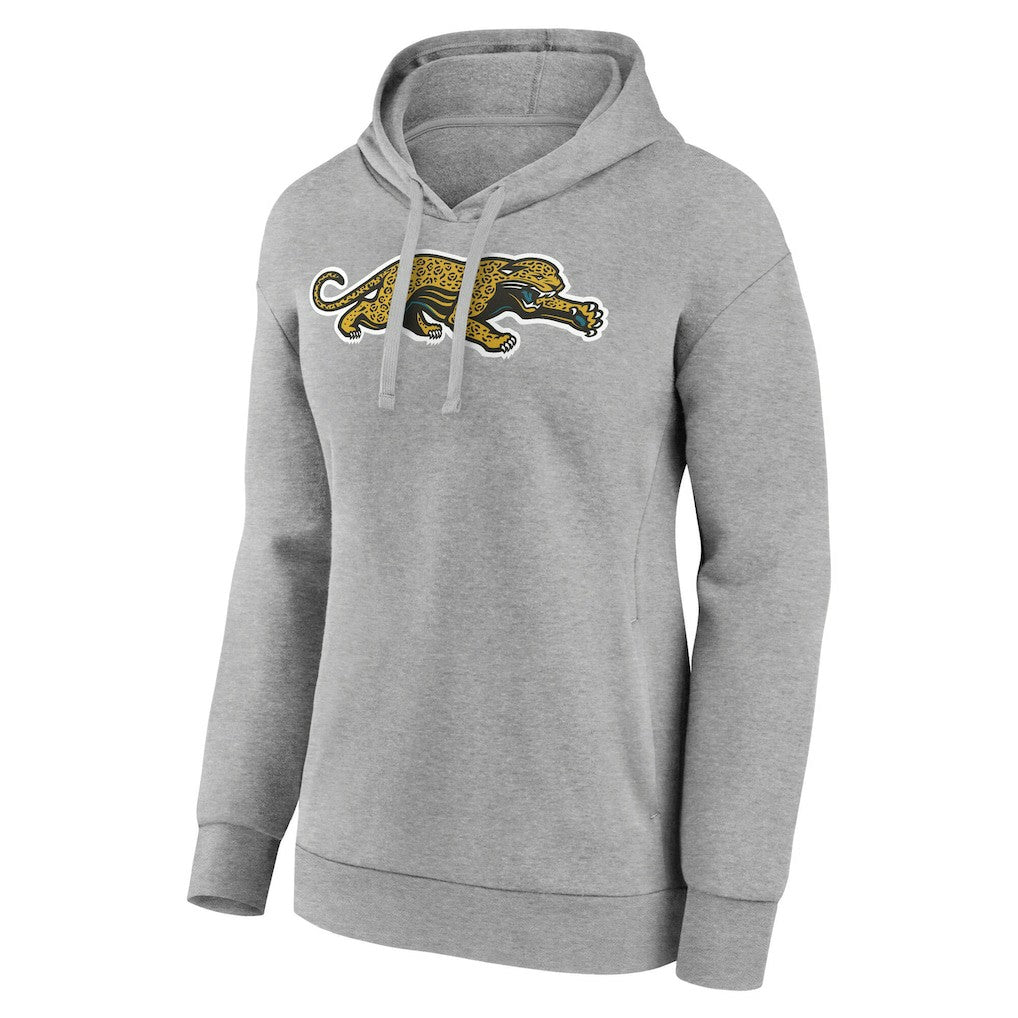 Jacksonville Jaguars Women's Classic Logo Pullover Hoodie Gray