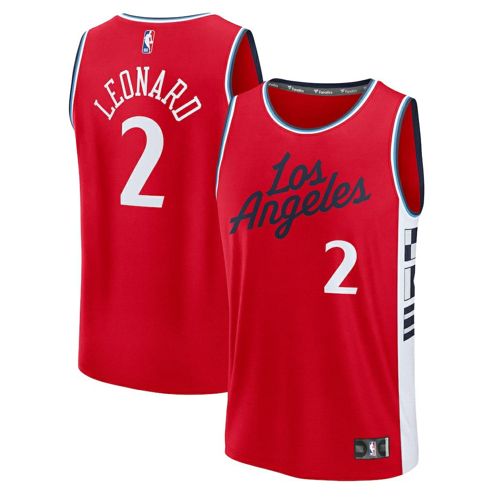 Kawhi Leonard LA Clippers Fast Break Replica Player Jersey Statement Edition Red | Fanatics for sale