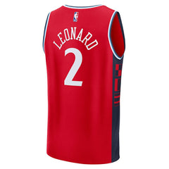 Kawhi Leonard LA Clippers Fast Break Replica Player Jersey Statement Edition Red | Fanatics for sale