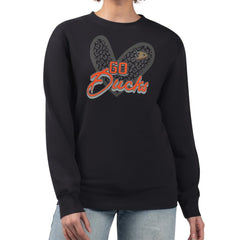 Anaheim Ducks G-III 4Her by Carl Banks Women's Animal Print Heart Fleece Pullover Sweatshirt - Black - NHL 202213859