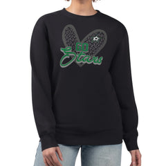 Dallas Stars G-III 4Her by Carl Banks Women's Animal Print Heart Fleece Pullover Sweatshirt - Black - NHL 202213887