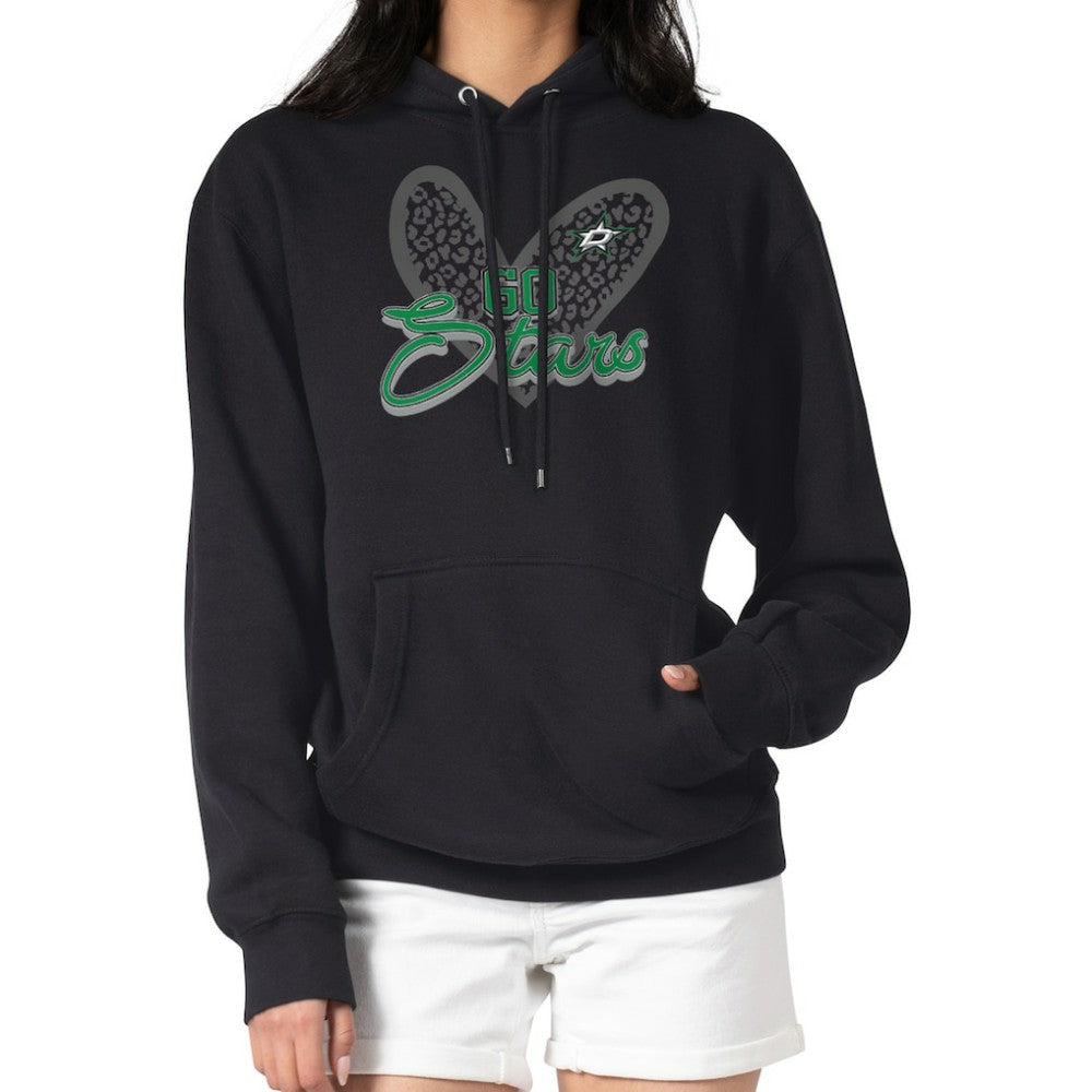 Dallas Stars G-III 4Her by Carl Banks Women's Animal Print Heart Fleece Pullover Hoodie - Black - NHL 202213930