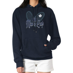 Toronto Maple Leafs G-III 4Her by Carl Banks Women's Animal Print Heart Fleece Pullover Hoodie - Navy - NHL 202213955