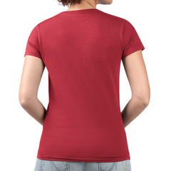Detroit Red Wings G-III 4Her by Carl Banks Women's Super-Slim Fit Lightweight Animal Print Heart V-Neck T-Shirt - Red - NHL 202214219