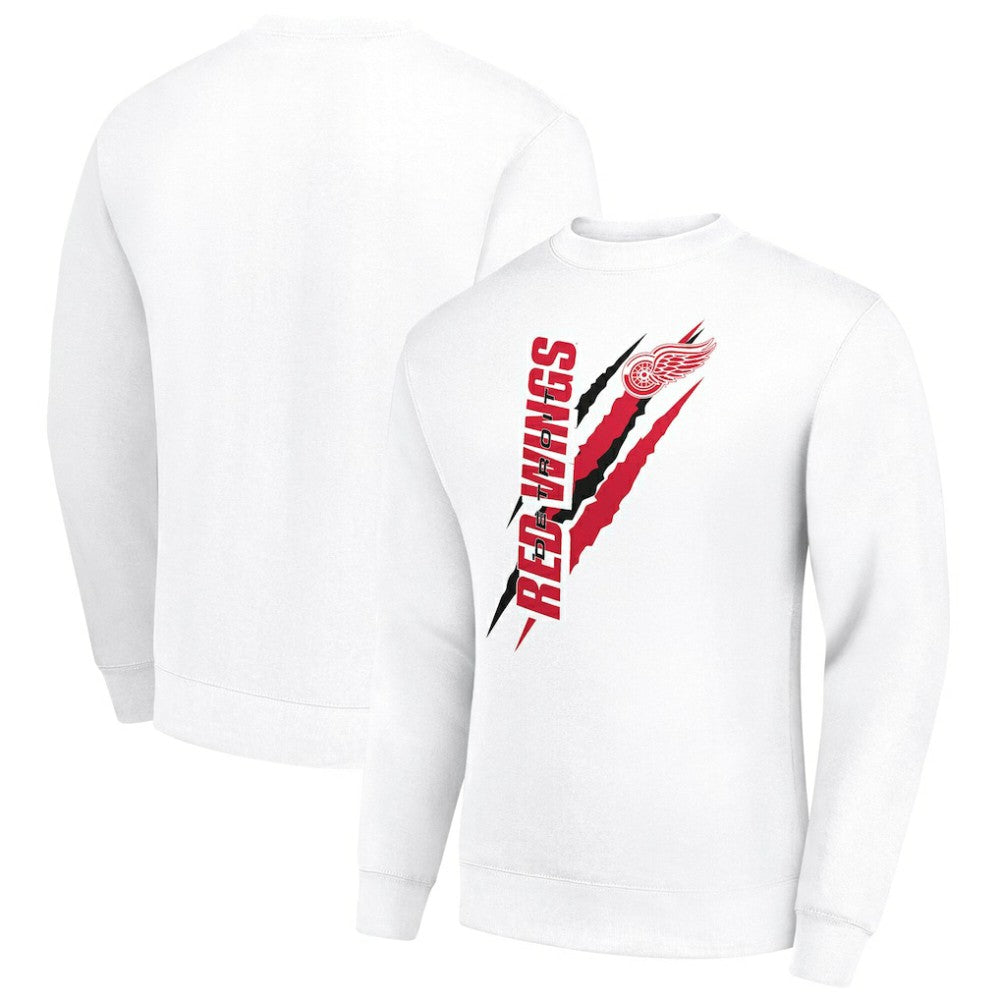 Detroit Red Wings Starter Color Scratch Pullover Sweatshirt - White - NHL 202215704
