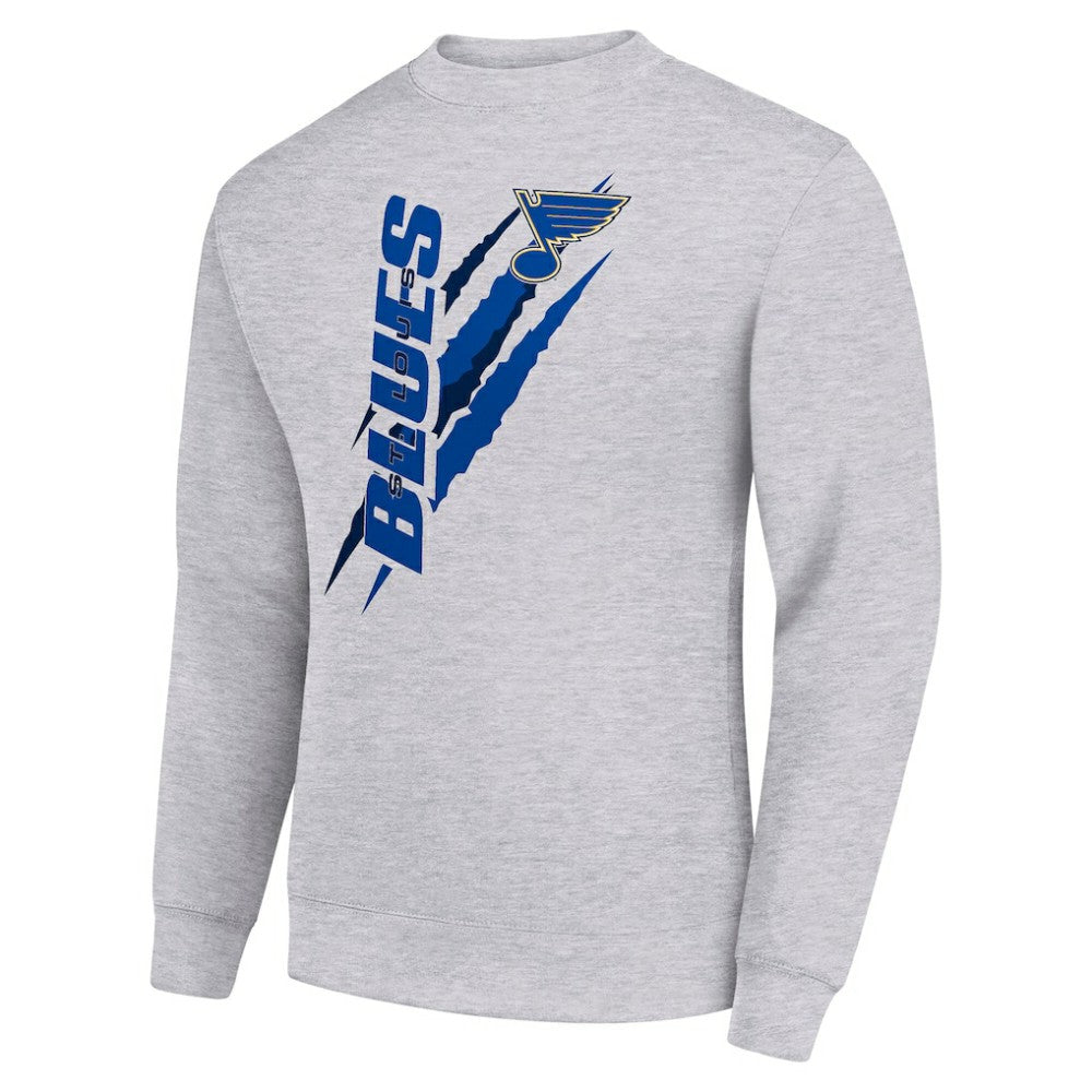 St. Louis Blues Starter Color Scratch Pullover Sweatshirt - Heather Gray - NHL 202215707