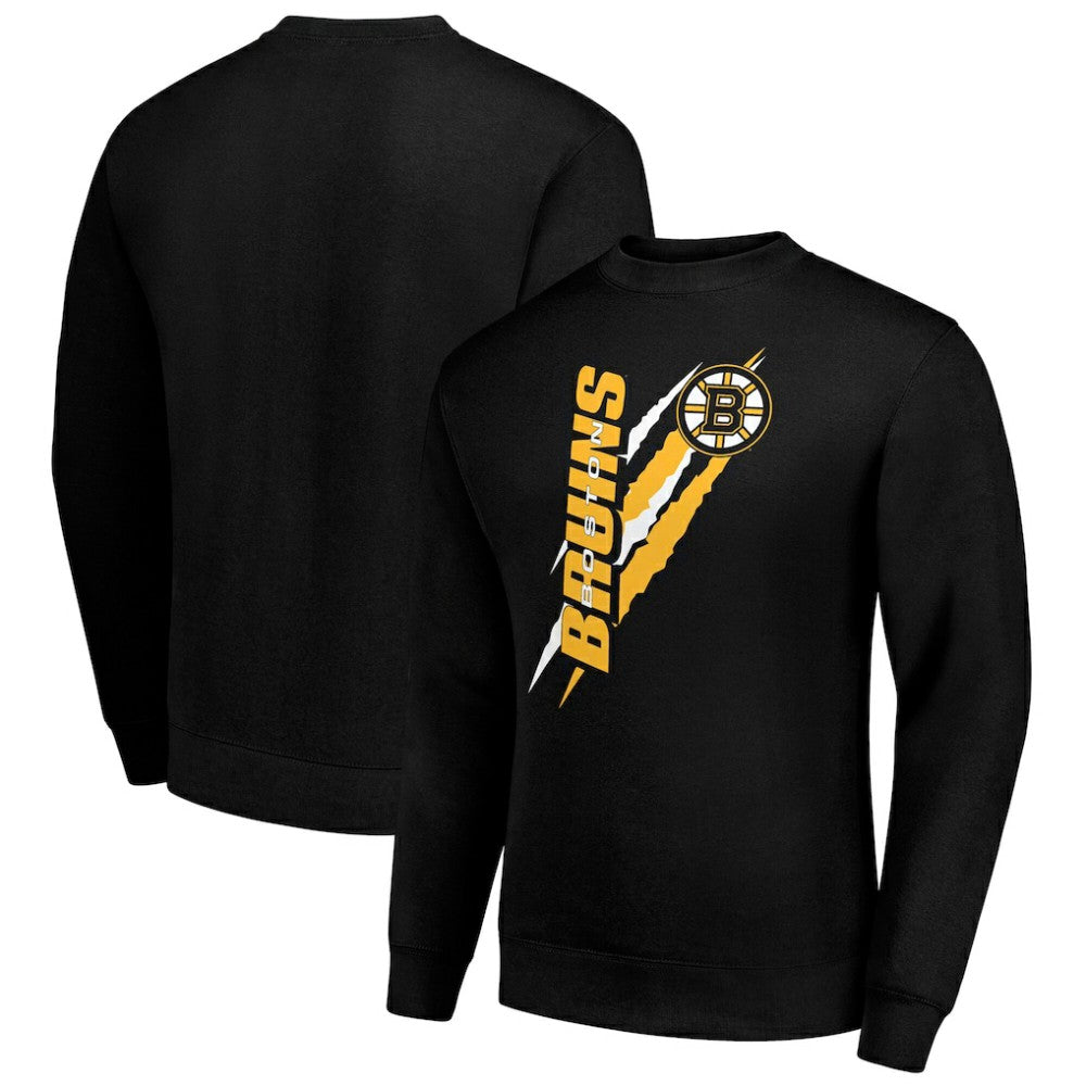 Boston Bruins Starter Color Scratch Pullover Sweatshirt - Black - NHL 202215723