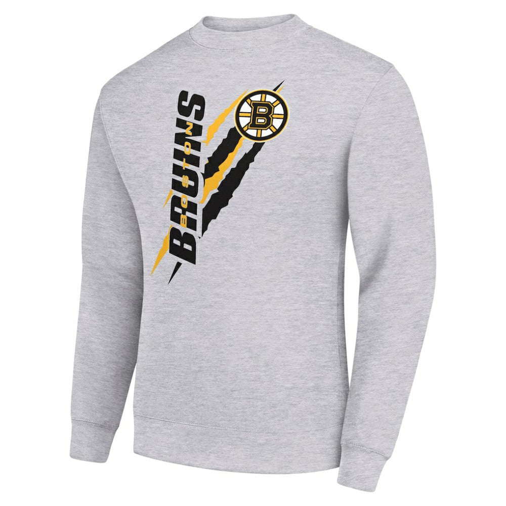 Boston Bruins Starter Color Scratch Pullover Sweatshirt - Heather Gray - NHL 202215731