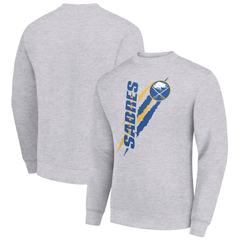 Buffalo Sabres Starter Color Scratch Pullover Sweatshirt - Heather Gray - NHL 202215732