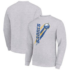 Buffalo Sabres Starter Color Scratch Pullover Sweatshirt - Heather Gray - NHL 202215732