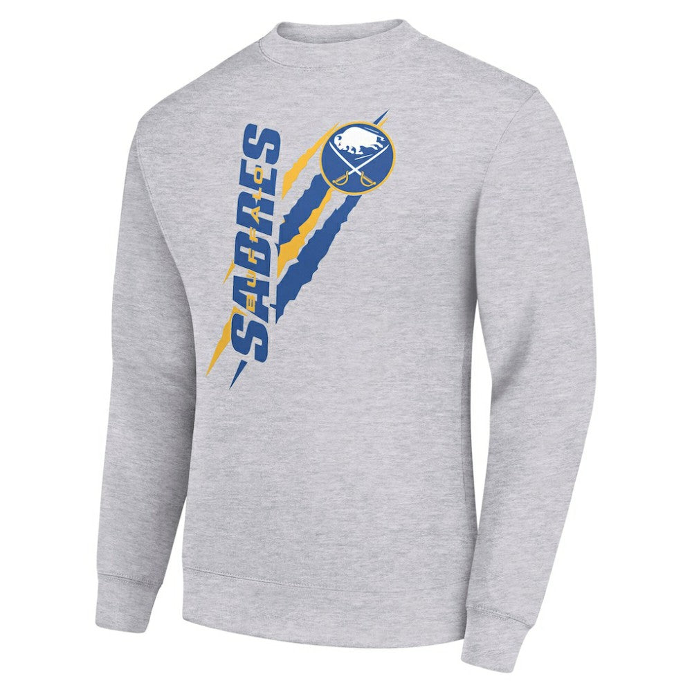 Buffalo Sabres Starter Color Scratch Pullover Sweatshirt - Heather Gray - NHL 202215732