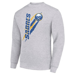 Buffalo Sabres Starter Color Scratch Pullover Sweatshirt - Heather Gray - NHL 202215732