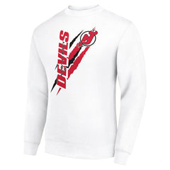New Jersey Devils Starter Color Scratch Pullover Sweatshirt - White - NHL 202215739