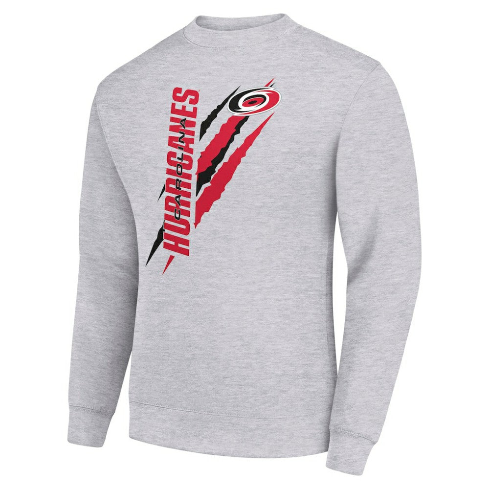 Carolina Hurricanes Starter Color Scratch Pullover Sweatshirt - Heather Gray - NHL 202215740
