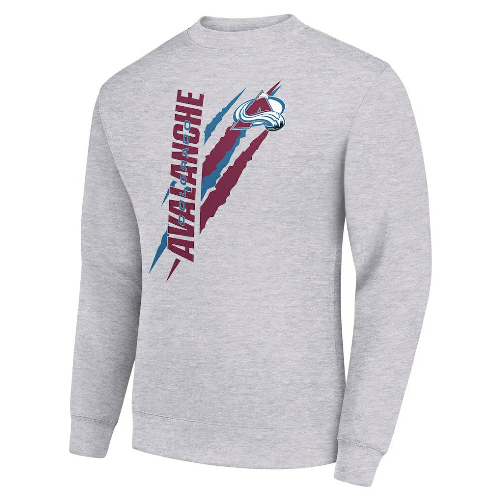 Colorado Avalanche Starter Color Scratch Pullover Sweatshirt - Heather Gray - NHL 202215743