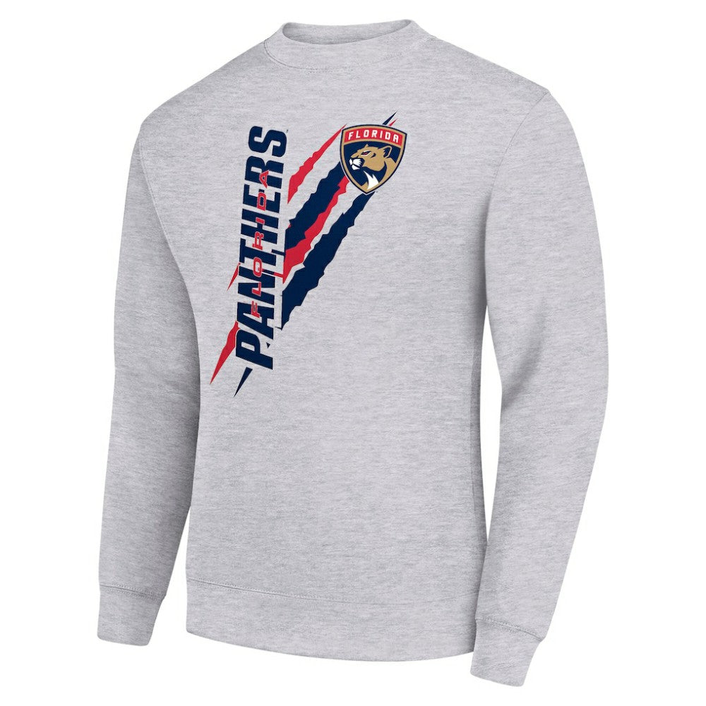 Florida Panthers Starter Color Scratch Pullover Sweatshirt - Heather Gray - NHL 202215755