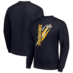 Nashville Predators Starter Color Scratch Pullover Sweatshirt - Navy - NHL 202215760